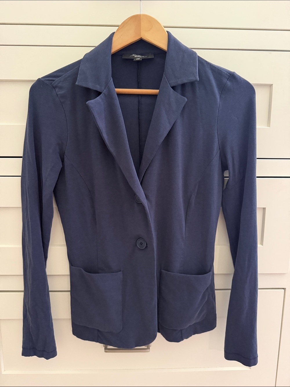 MaxMara Weekend Navy Knit Blazer - Women's Tailored Jacket